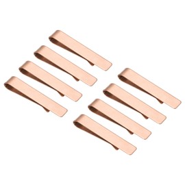 PATIKIL 8Pcs 1.9inch Skinny Tie Clips, Stainless Steel Tie Clips for Men Wedding Business, Rose Gold
