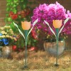 4Pcs Outdoor Solar Power Tulip LED Flower Light Waterproof Garden