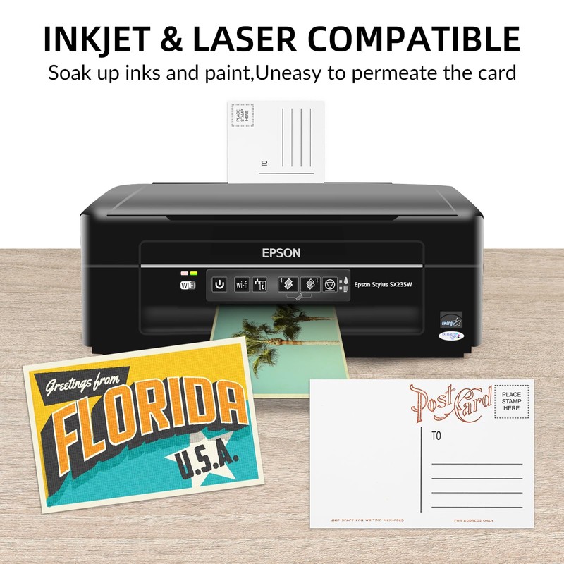 Blank Postcards for Mailing 4x6, Goefun 300 GSM Printable Postcards