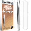 DUROX Blunt Tipped Safety Tweezers for Eyebrows, Chin, and Facial