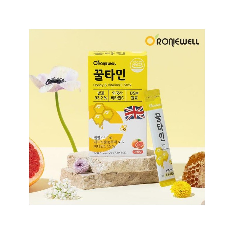 로니웰 꿀타민 자몽맛 10포 x 4개 (총 40포) Ronnie Well