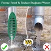 FLCODE 4 Inch Green Angled Slope Drainage Pipe,Drain Grate for