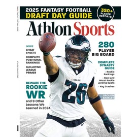 Athlon Sports - Fantasy Football 2025: 350+ Player Reports, 280 Player Big Board, League Domination, Top Picks, Cheat Sheets, Positional Rankings, Guillotine League Primer, Rookie Rankings & More! Saquon Barkley