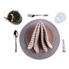 mon bijou® - 12 pleasantly soft fabric napkins, beige/white stripes,