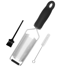 XIKAYA Parmesan Grater, Cheese Grater, Lemon Grater, Ginger Grater and Much More Razor-Sharp Stainless Steel Blade, Dishwasher Safe, Includes Protection and Cleaning Brush