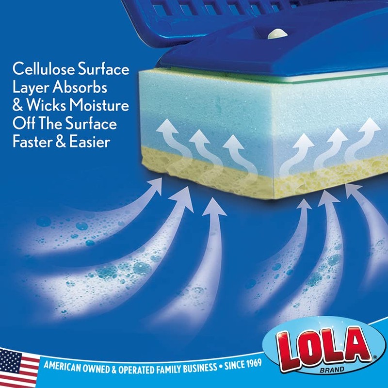 Lola Natural Cellulose Squeeze Sponge Mop Refill, with Scuff Brite