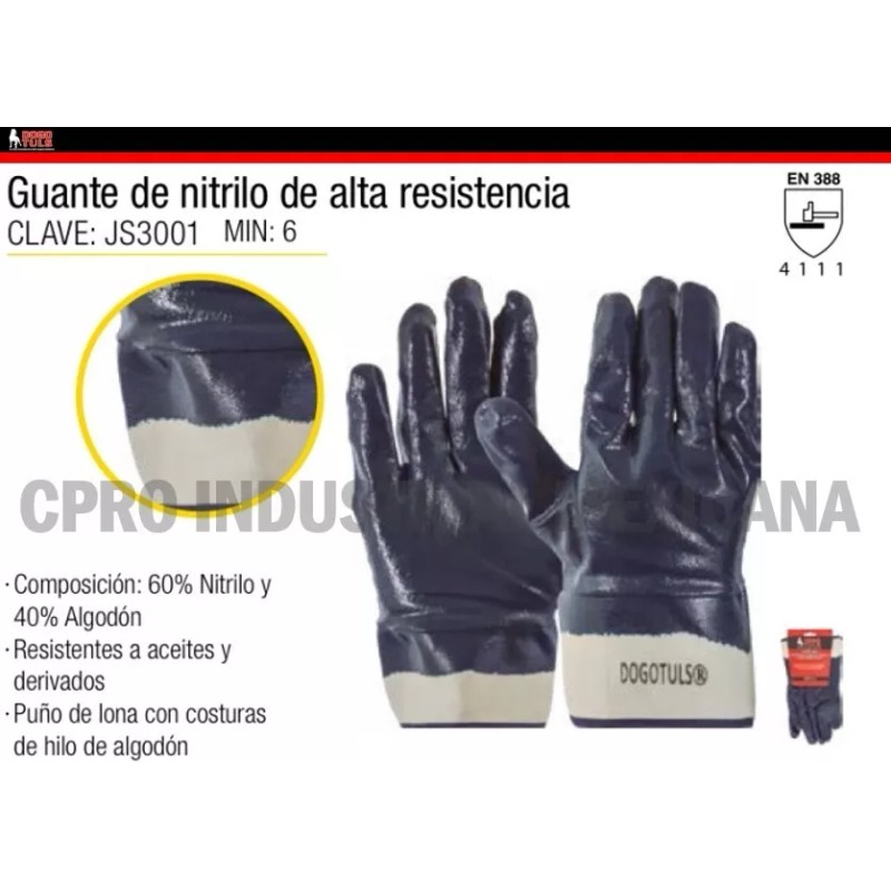 Dogotuls 6 Pares De Guantes De Nitrilo De Alta Resistencia