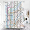 SPXUBZ New York Subway Map Shower Curtain White Subway Map