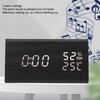 Wooden Digital Alarm Clocks LED Display Temperature Humidity Alarm Clocks