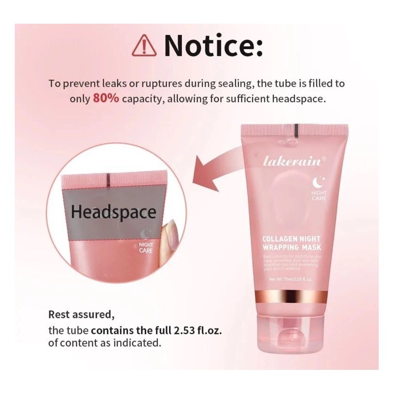 lakerain 2 Night Collagen Wrapping Mask Rejuvenation Moisturizing Brightening Korean