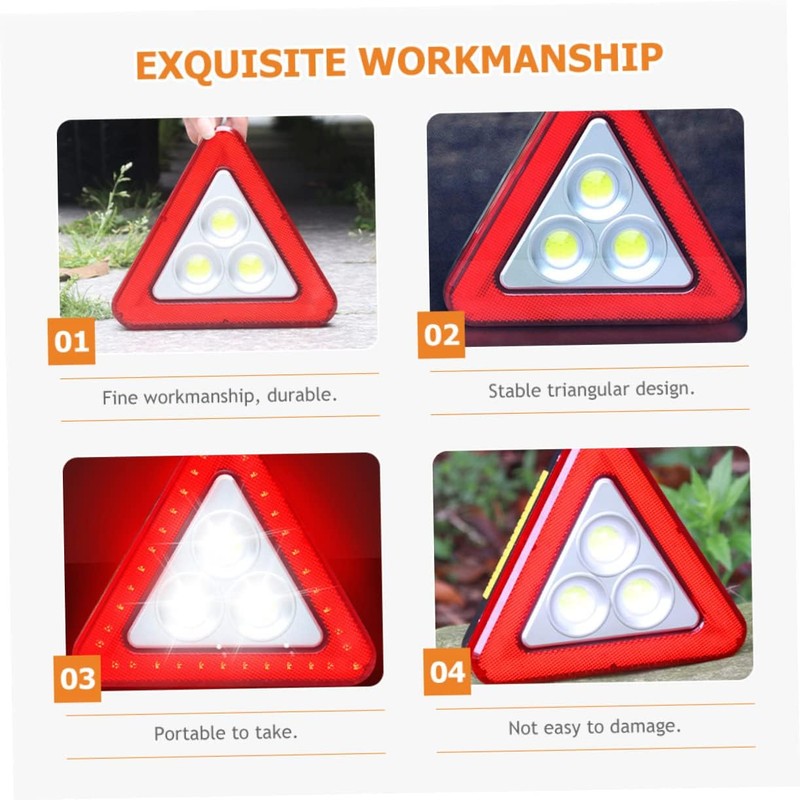 Warning signal lamp triangular indicator board led folding shutter reflector