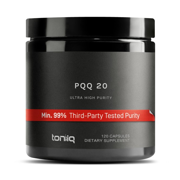 Toniiq 99%+ 20mg Supplement - Ultra High Purity PQQ 20mg
