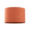 Contemporary and Sleek 12 Inch Rustic Orange Linen Fabric Drum