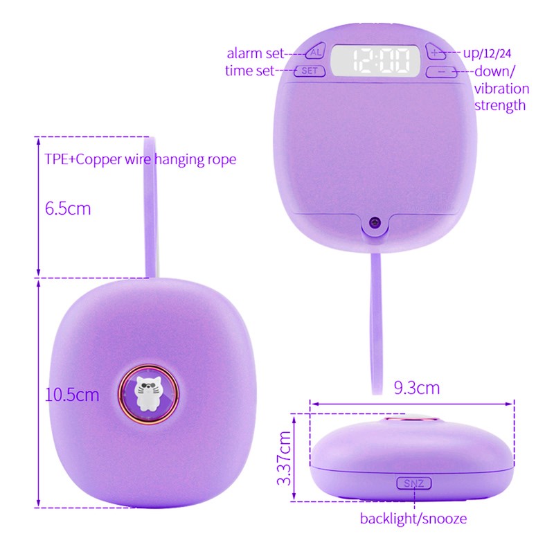 Vibrating Alarm Clock for Heavy Sleepers – Silent Dual Alarm