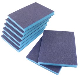 Aoserge 8 Pack Sanding Sponge, 120 Grit Washable and Reusable Sanding Blocks for Wood, Metal, Drywall, and More, Ideal for Flat and Irregular Surfaces, Durable and Versatile for Wet or Dry Use