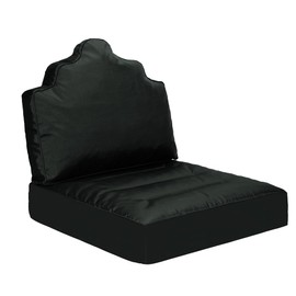 Outdoor Deep Seat Set 24 x 24 Inch,Filled With High-Support Sponge+ Pearl Cotton,Waterproof & Fade Resistant,With Sofa Backrest and Removable Cover,Outdoor Deep Seat Set For Patio Furniture Sofa