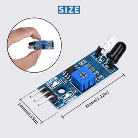 10pcs IR Infrared Obstacle Avoidance Sensor Module for Smart car Robot 3 Wire Photoelectric Reflection Sensor