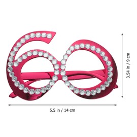 Birthday 60 Years Old Birthday Cosplay Glasses, Sunglasses, Parties, Funny, Decoration, Individuality, Toy, Cosplay, Accessories, Photography, Photography Tool