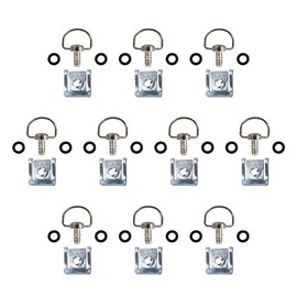 Oldbones Motorcycle Racing Fasteners Quick Release 14mm D-Ring 1/4 Turn Fairing Mount Clip Style C x10 Sets Silver Color