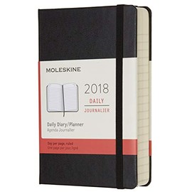2018 Moleskine Pocket Daily Diary 12 Months Hard