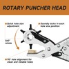 TOWOT Belt Hole Puncher Kit with 6 Spare Punch Heads,