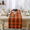 DII Buffalo Check Collection, Classic Farmhouse Table Runner, 14x108, Orange