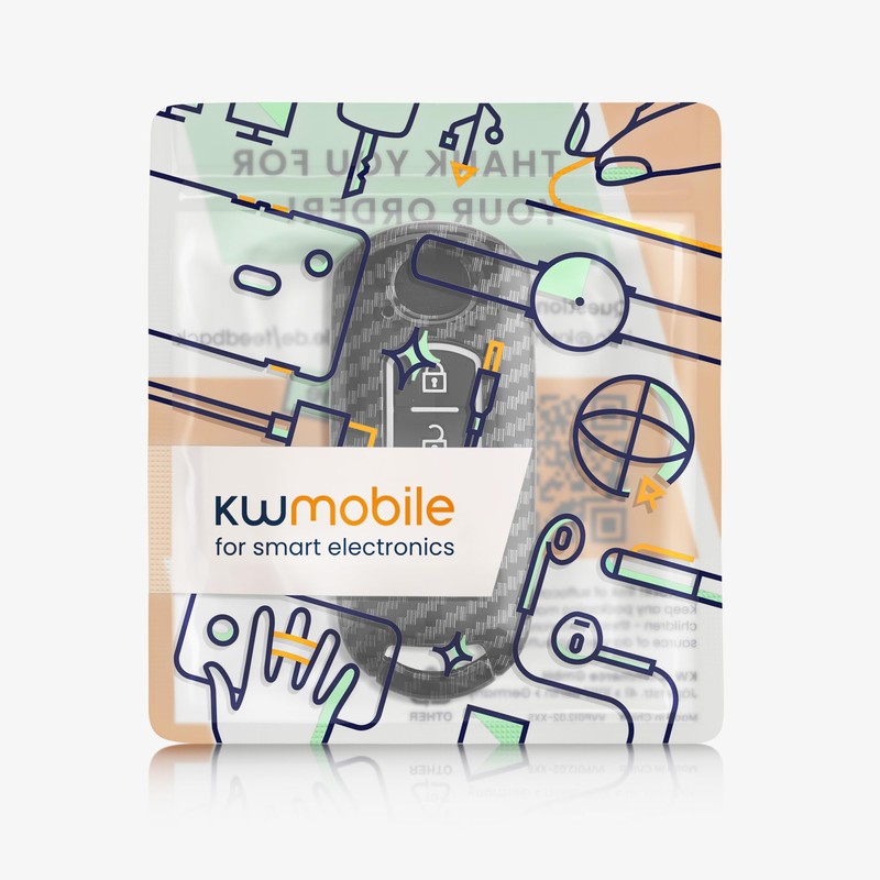 kwmobile Key Cover Compatible with Mazda - Carbon