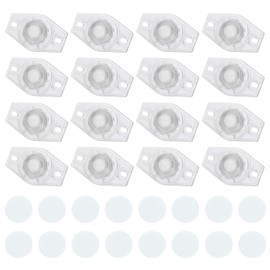 uxcell 16 Pcs Self Adhesive Caster Wheels, 360 Degree Rotation Mini Caster Swivel Rollers Universal Sticky Swivel Wheels for Furniture Storage Bins Trash Can (Clear, 1 Nylon Rolling Ball)