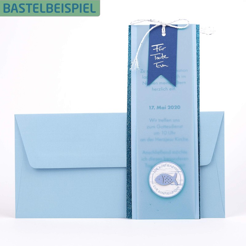 PAPERADO 10 square envelopes Eucalyptus ribbed 100 g/m² envelope without