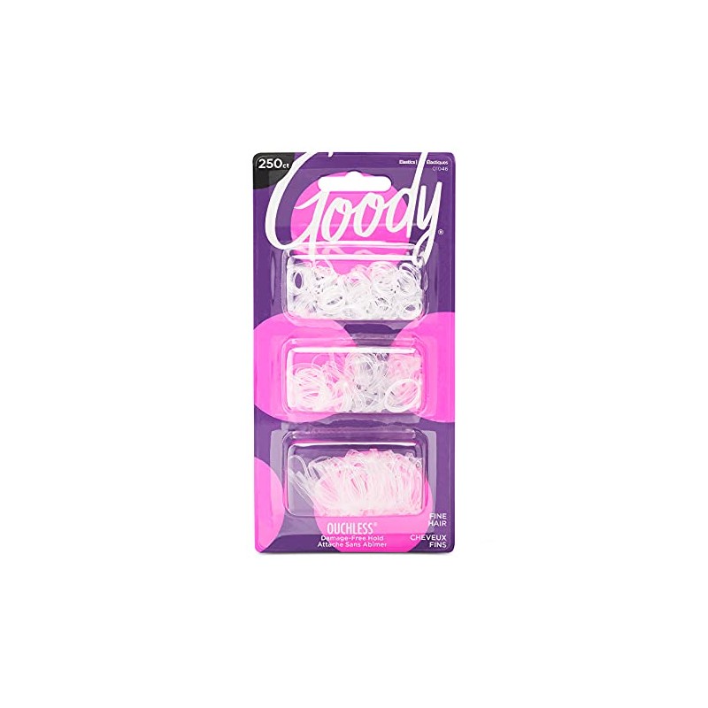 Goody Classics Polybands elástico, Multi 250 en transparente, 0.649 onzas,