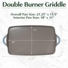 Goodful All-in-One Double Burner Griddle, Ceramic Nonstick, Durable Cast Aluminum,