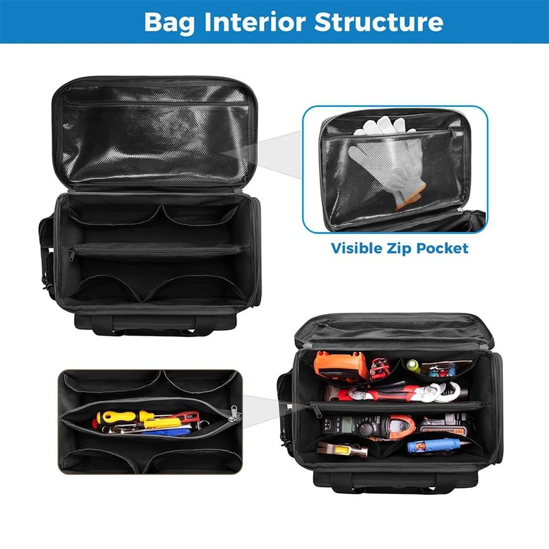 Tools Storage Bag, Tactical Work Tote with Anti-friction Bottom, Multi-purpose