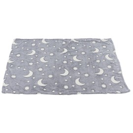 Luminous Blanket, Fluffy Double Sided Flannel Exclusive Glow Gift in the Dark Blanket 1.5x2m for All Seasons (Grey)