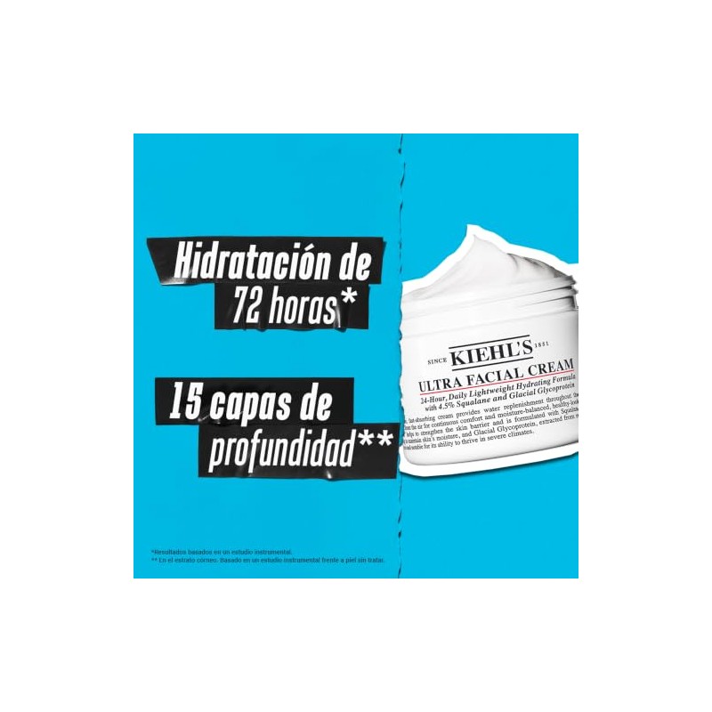 Kiehl Ultra Facial Cream Crema Hidratante Textura Ligera Absorción Rápida
