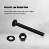 CNQLIS Carriage Bolt Kit, 3/8 x3-1/2 Inch Black Rustproof Carriage