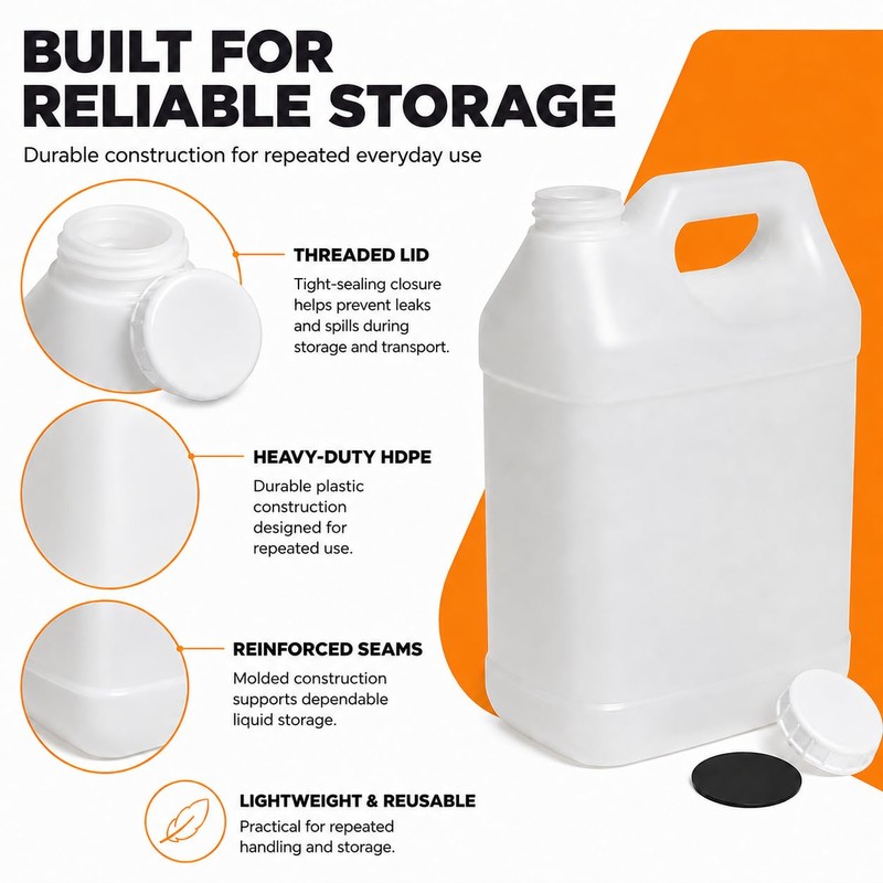 2.5 Gallon Water Jugs & Oil Containers |HDPE Carboy Water