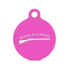 fagraphix Muzzleloader Round Keychain with Tab Engraved Gun Powder Black Hot Pink