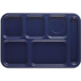 Cambro 6-Compartment Polypropylene Lunch Tray, 24PK Navy Blue PS1014-186