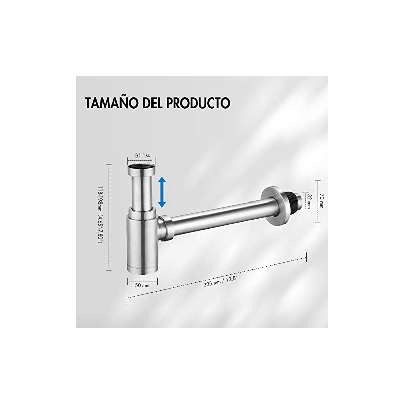 SOLVEX P Trampa para Botellas Redonda 1 14 de Baño,