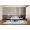 UOMEUR Queen Bed Frame with LED Lights Metal Bed Frame