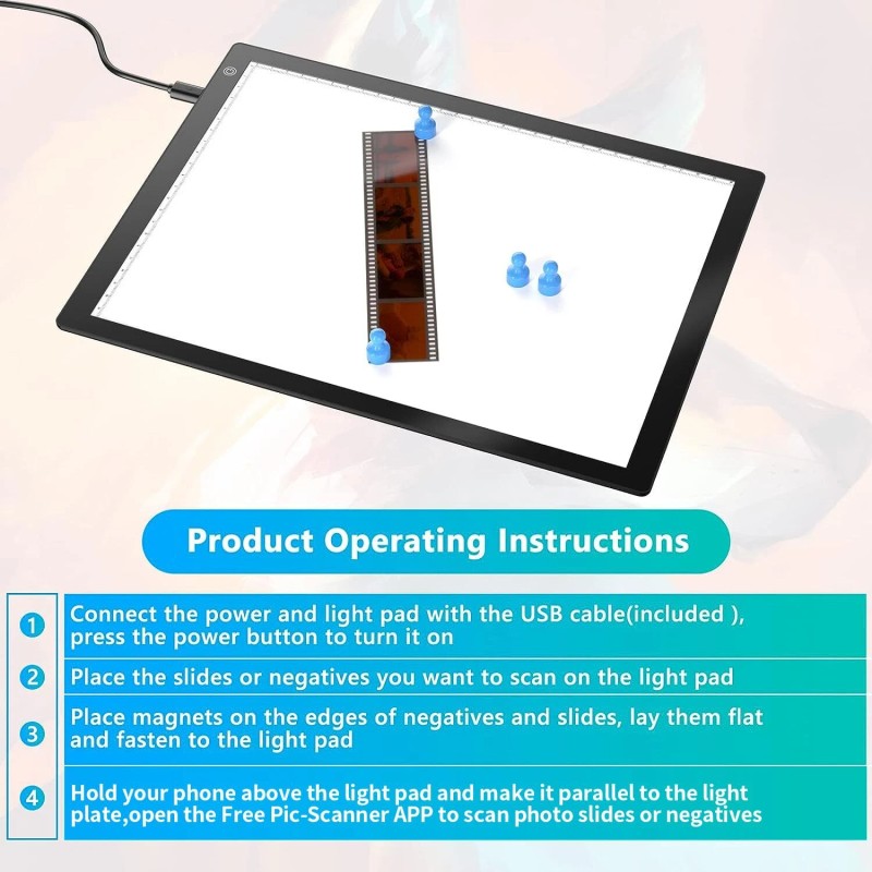 eyesen Slide Viewer Light Box for Scanning Film Negatives and