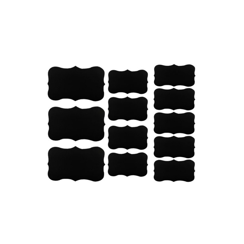 wrapables set of 32 chalkboard labels in various sizes for
