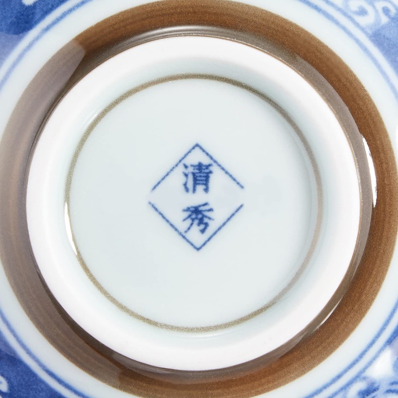 Saikaitoki 61677 Hasami Ware Tea Cup with Lid, Plum Pattern,