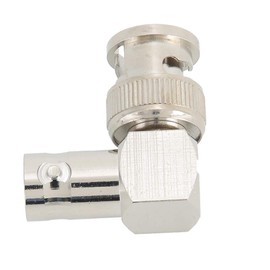 ASHATA 4pcs BNC Male to Female Right Angle Elbow Adapter, Brass, 50 Ohms Impedance, Anti-interference, Stable Transmission
