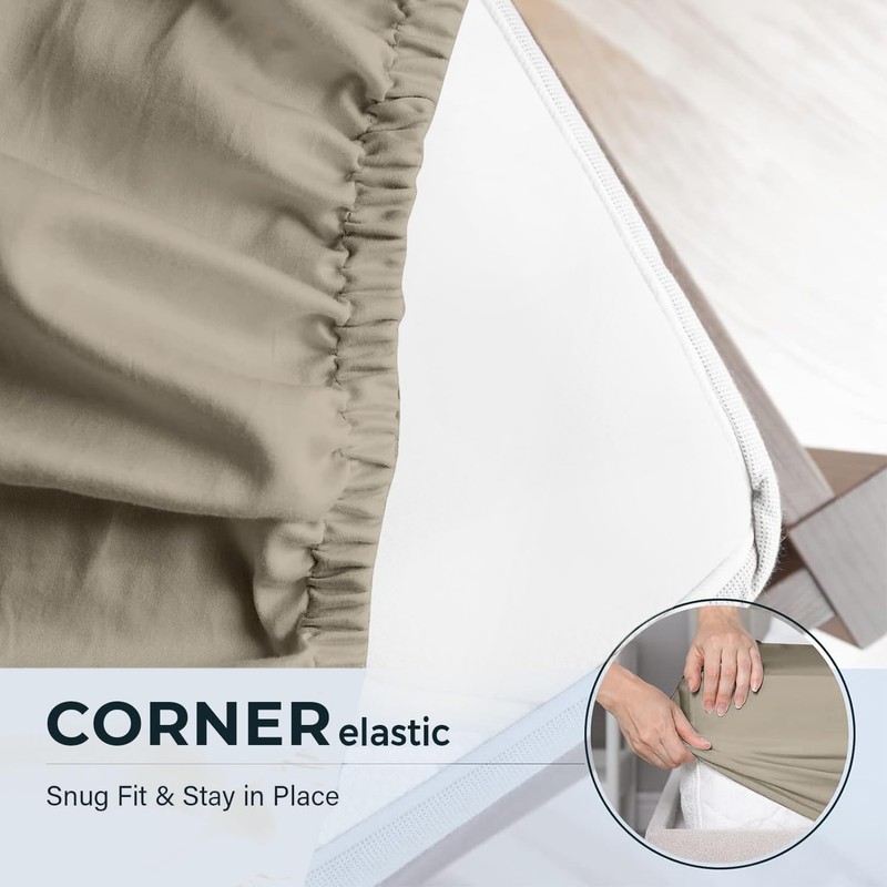 Aspire Homeware King Size Fitted Sheets - 25 cm Deep