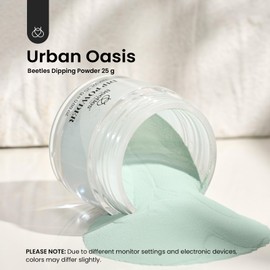 Beetles Green Dip Powder, 25g Emerald Olive Sage Green Dipping Powder Nail Art Starter Manicure DIY Home Salon Long Lasting Eucalyptus Pastel Green Dip Nail Art Design No Nail Lamp Needed