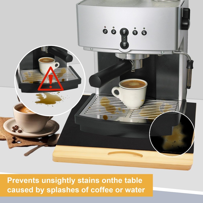 MinBoo Bamboo Appliance Slider,Sliding Tray for Coffee Maker, Kitchen Countertop