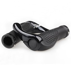 Ezweiji Ergonomic Bicycle Grips, 22 mm Bicycle Grips, Handlebar Grips with Aluminium Double Lock-On Design, Universal Bicycle Handlebar Grips for MTB Mountain Bike, Electric Bicycle, BMX, Folding Bike