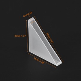 QUARKZMAN Pack of 50 Plastic Corner Protectors 6 x 50 mm Right Angle Shape Glass Corner Protectors Cushions for Corner Protection of Glass, Mirrors, Tiles, White