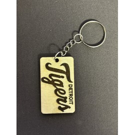 Unbranded DETROIT TIGERS custom wood keychain laser burned **FREE SHIPPING**